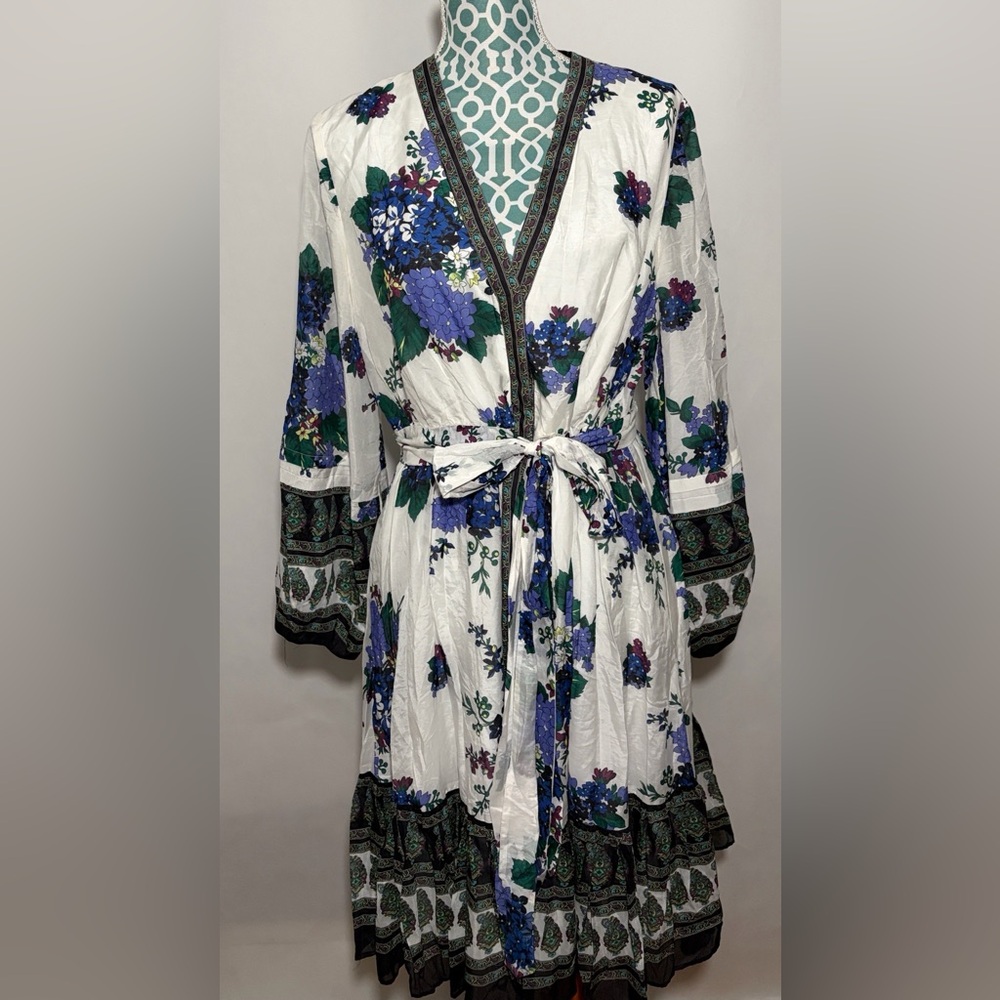 Kobi Halperin Maddie Printed Dress Size Large Cotton & Silk Fabrics